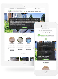 South Island Concrete - Website Design by Red Cherry